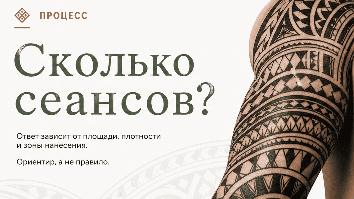 Сколько сеансов нужно для тату: как оценить объём полинезийского проекта