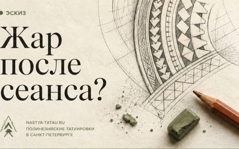 Температура после тату: когда это норма и что делать — обложка статьи блога Анастасии Барченко