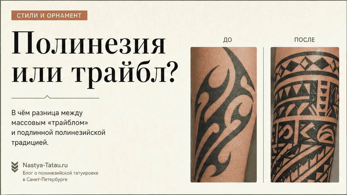 Полинезийская татуировка и трайбл: отличия стилей узора и как выбрать направление