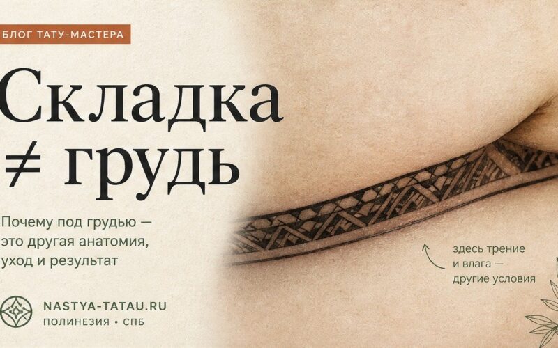 Тату под грудью ≠ на груди: боль в складке и режим белья без плёнки — обложка статьи блога Анастасии Барченко
