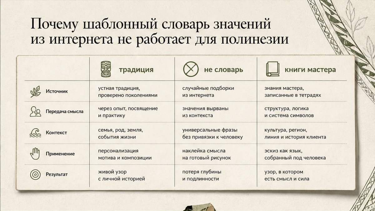Сравнительная таблица: Почему шаблонный словарь значений из интернета не работает для полинезии