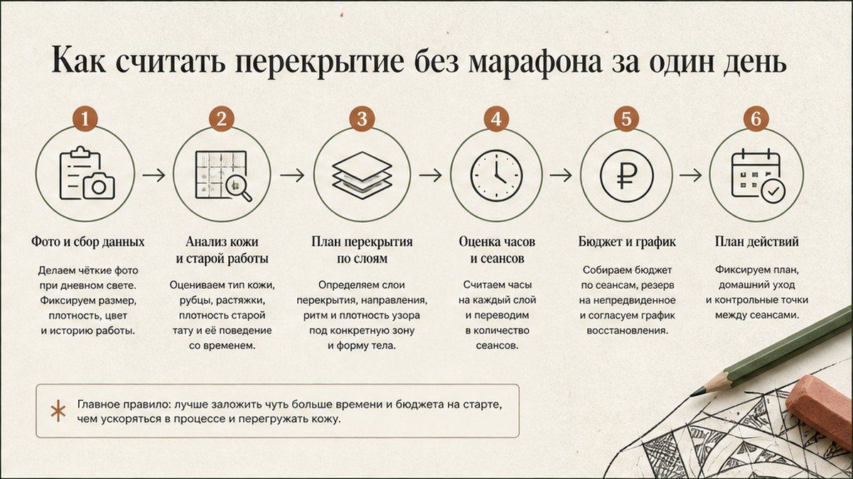 Схема шагов: Как считать перекрытие без марафона за один день