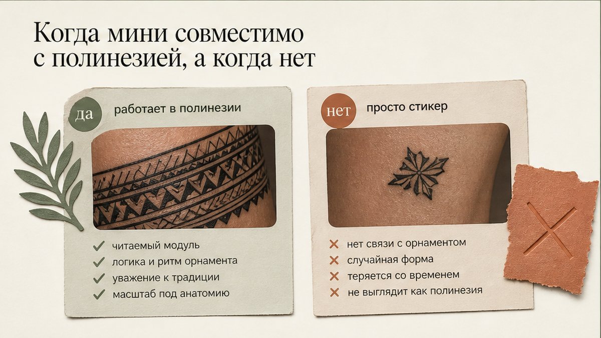 Когда мини совместимо с полинезией, а когда нет