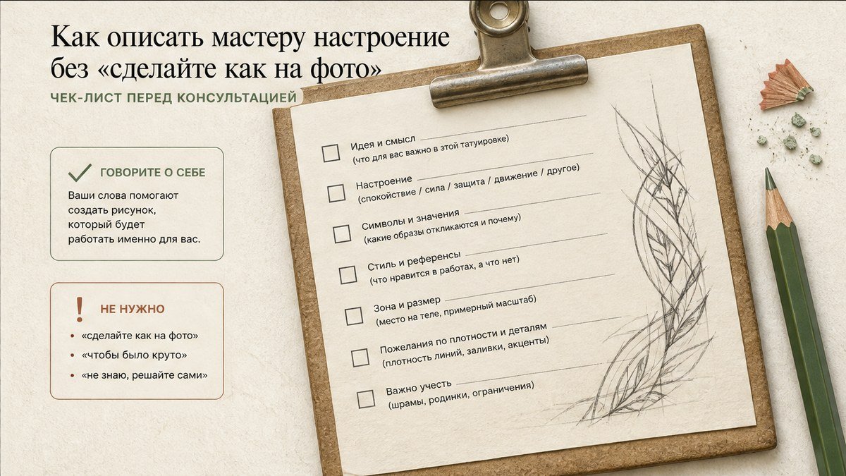 Чек-лист: Как описать мастеру настроение без «сделайте как на фото»