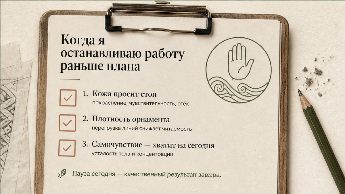 Чеклист стоп-правил: кожа, линия, силы — когда хватит на сегодня