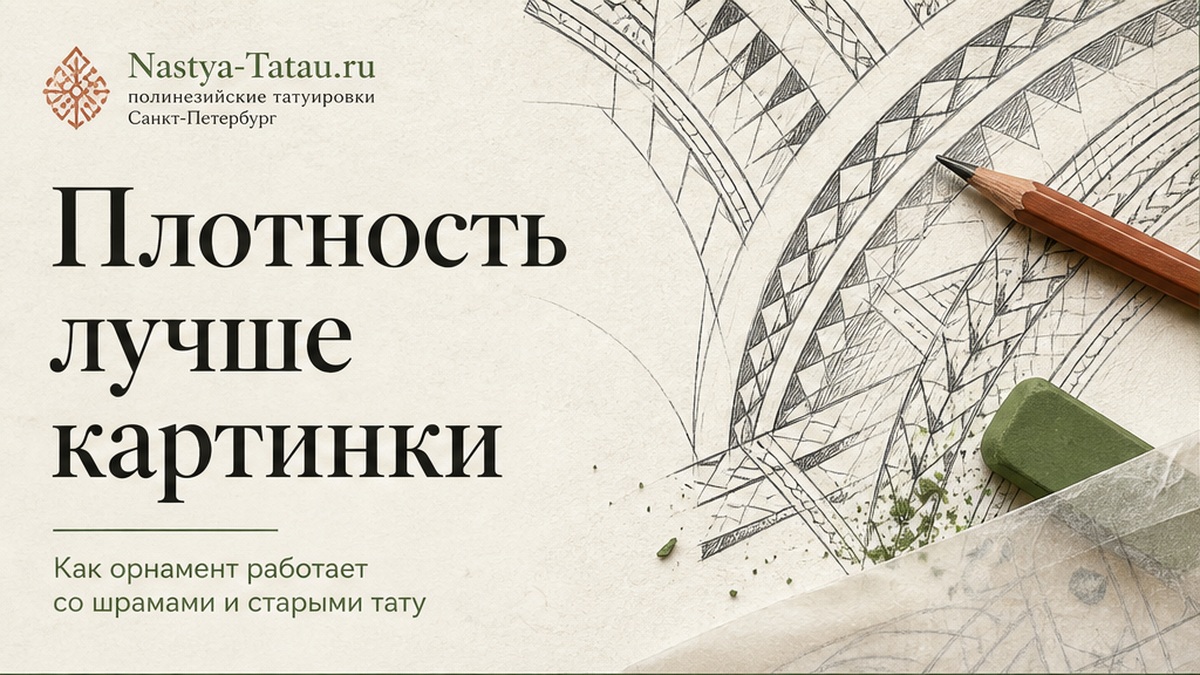 Перекрытие шрама орнаментом: когда плотность лучше «картинки сверху»